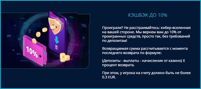 Бонусы Mr Bit casino казино: кэшбэк 10% для каждого зарегистрированного игрока